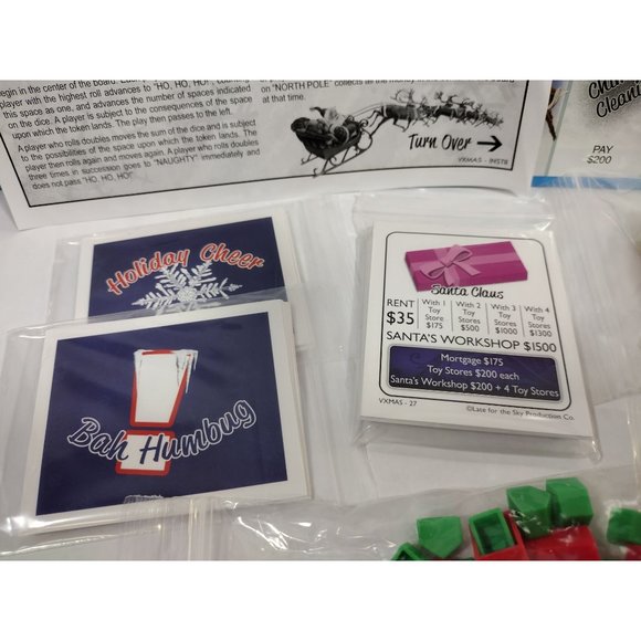 Christmas Opoly Board Game by Late for the Sky Complete Monopoly Santa Complete - Picture 4 of 10
